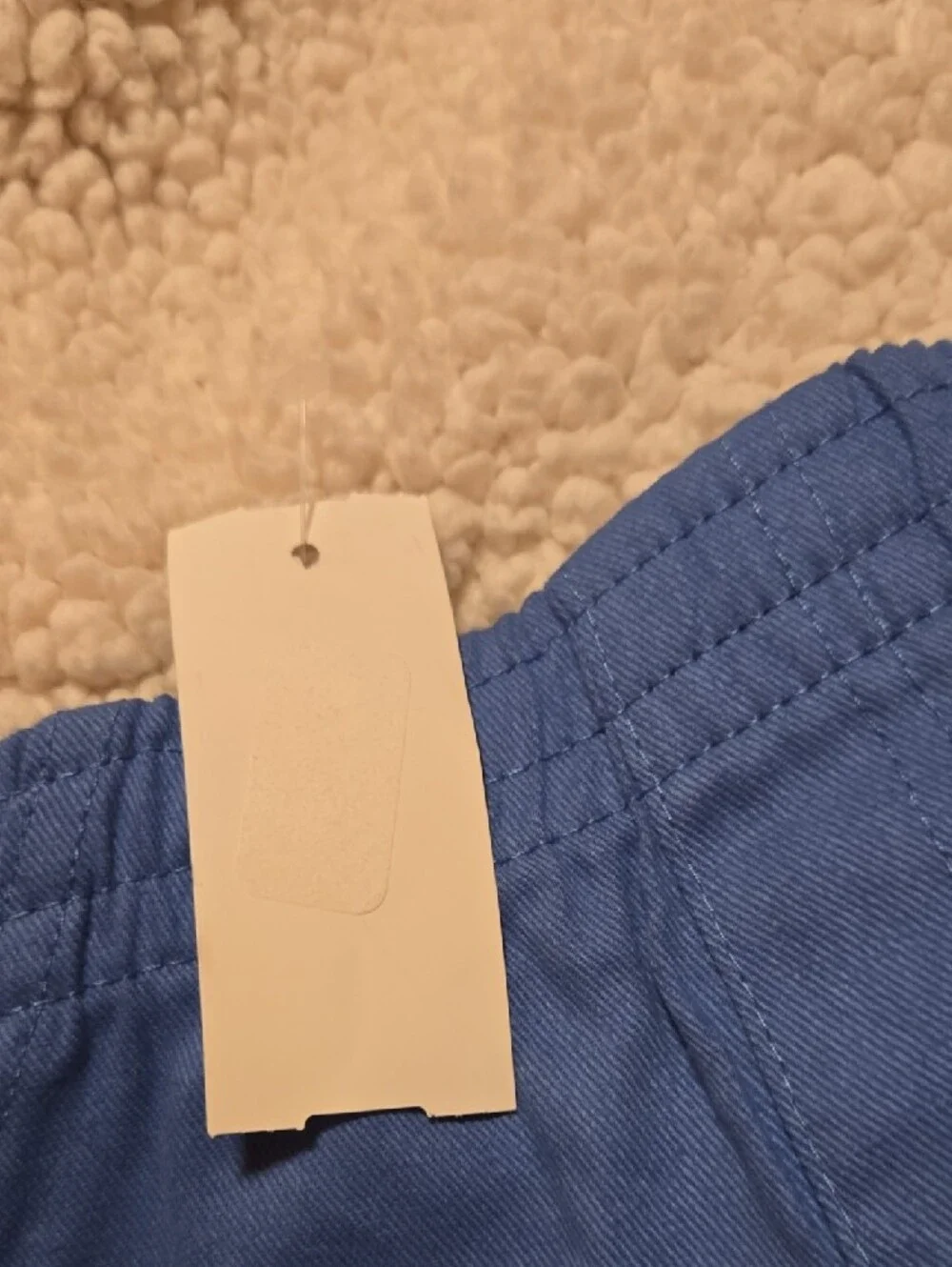 Button Amd Thread Elastic Waist Blue Shorts Nwt 0-3 Mos